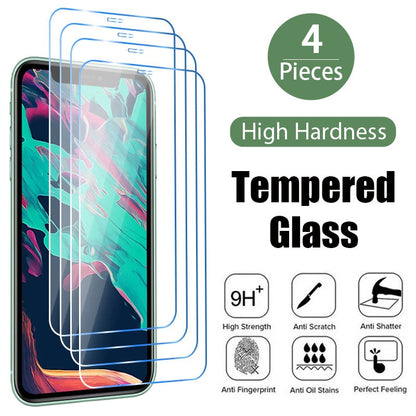 4PCS Tempered Glass for iPhone