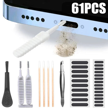 61PCS Mobile Phone Speaker Dust Cleaner Tool Kit